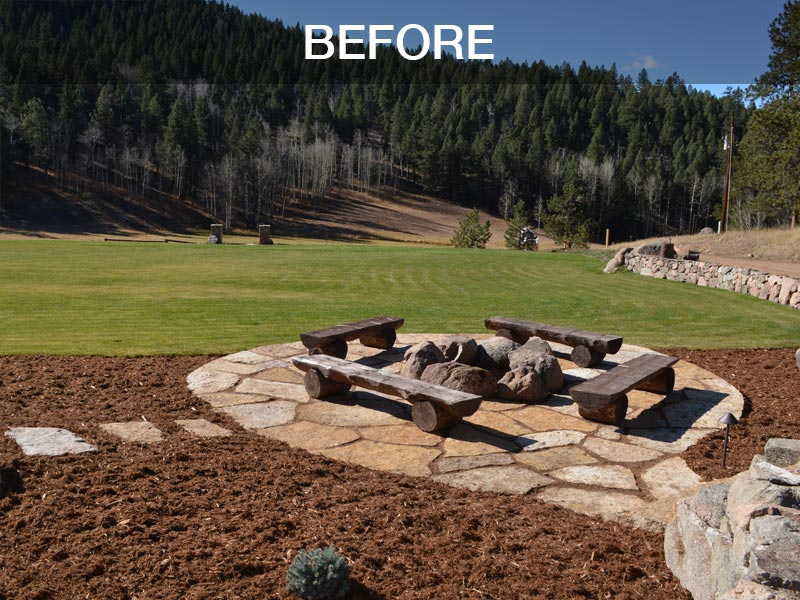 Fire pit before Fire pit before