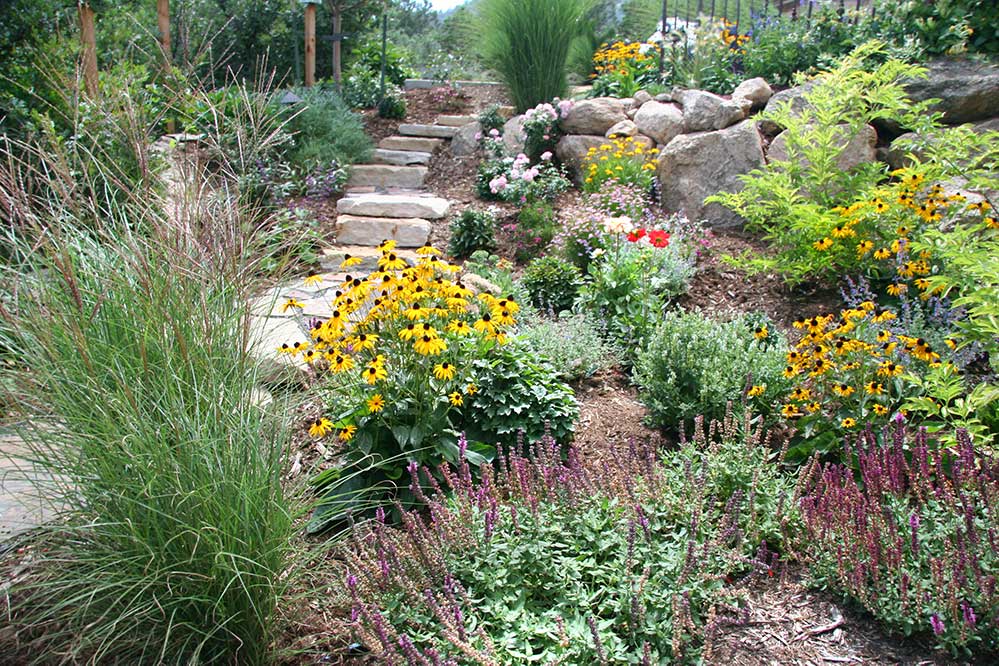 These colorful plantings are well suited to the Colorado Springs and Pikes Peak region, requiring little water and care.